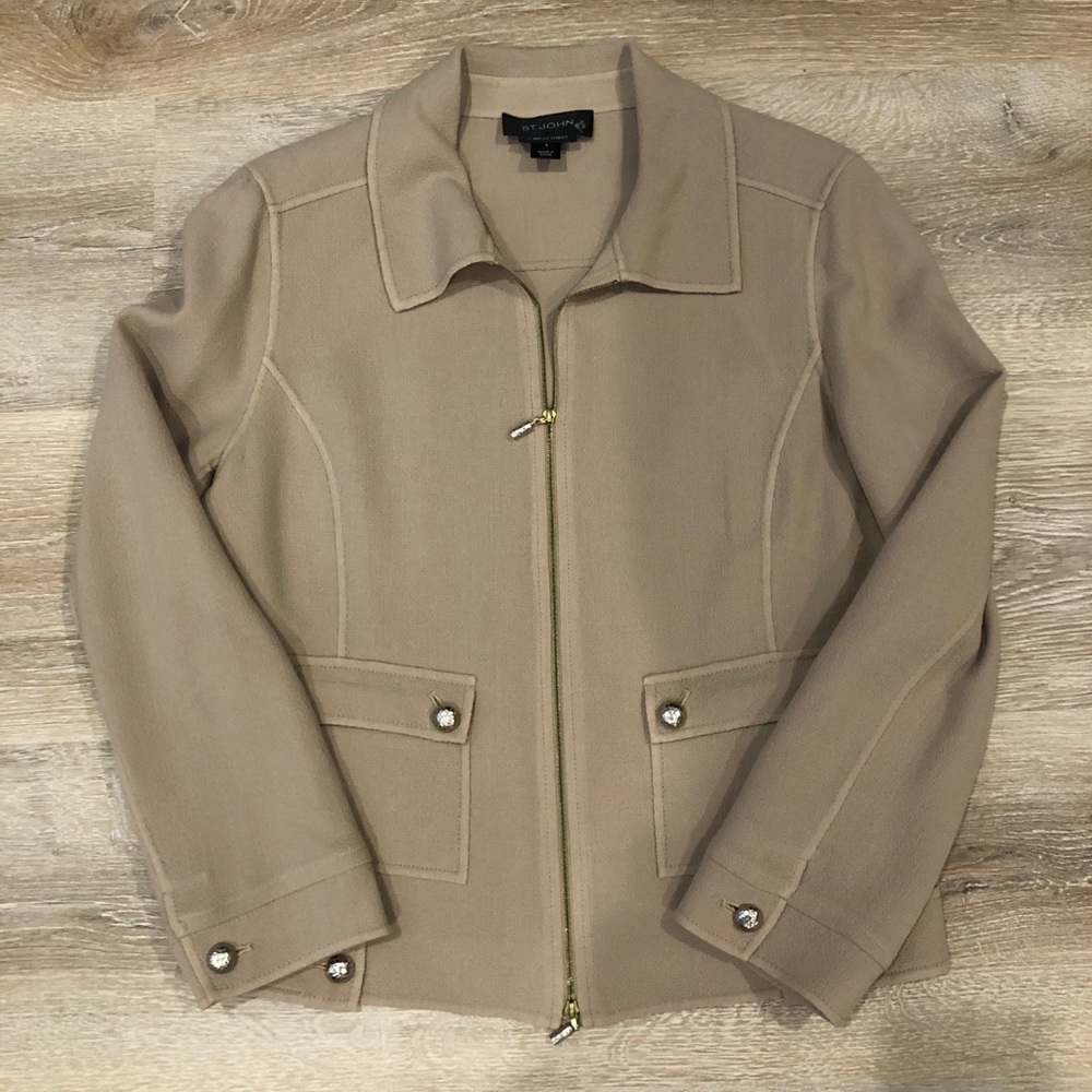 St. John Tan Blazer Jacket